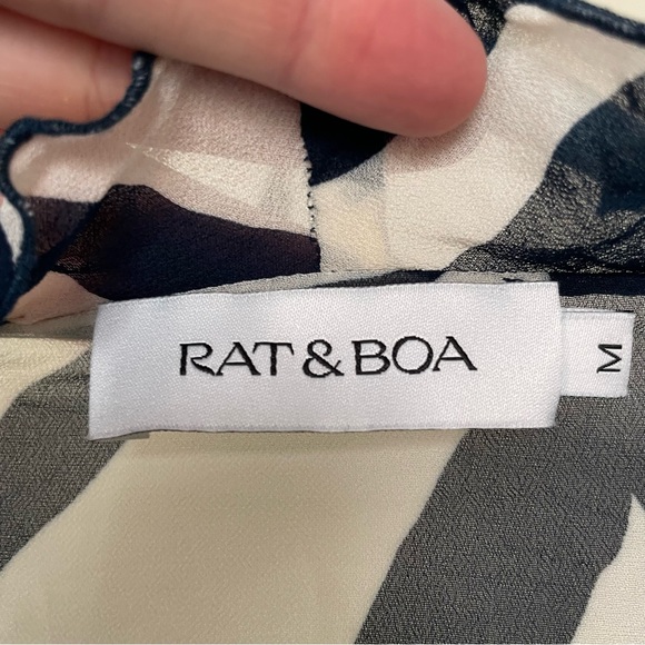 Rat & Boa Annika Zebra Print Mini Dress Medium - Picture 6 of 11